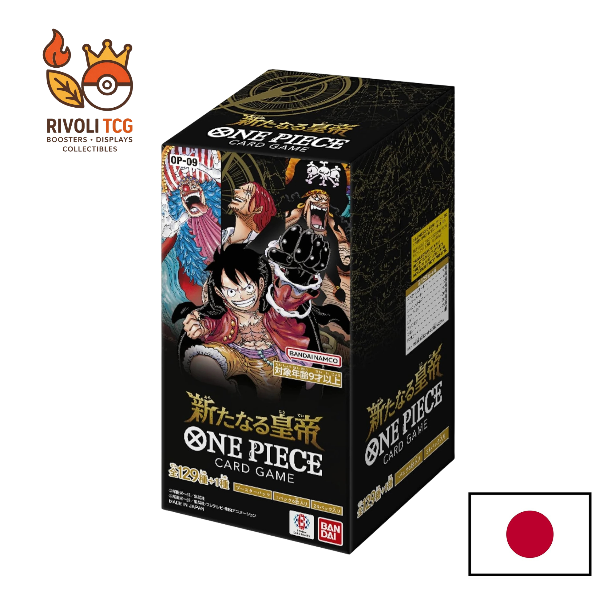 Display One Piece Card Game – The Four Emperors (OP-09) – Version Japonaise – Boîte de 24 Boosters