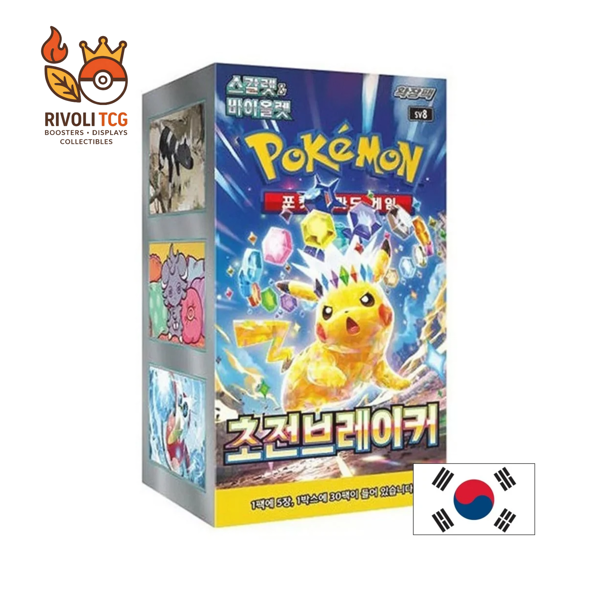Display Pokémon JCC – Étincelles Déferlantes (SV8) – Version Coréenne – Boîte de 30 Boosters