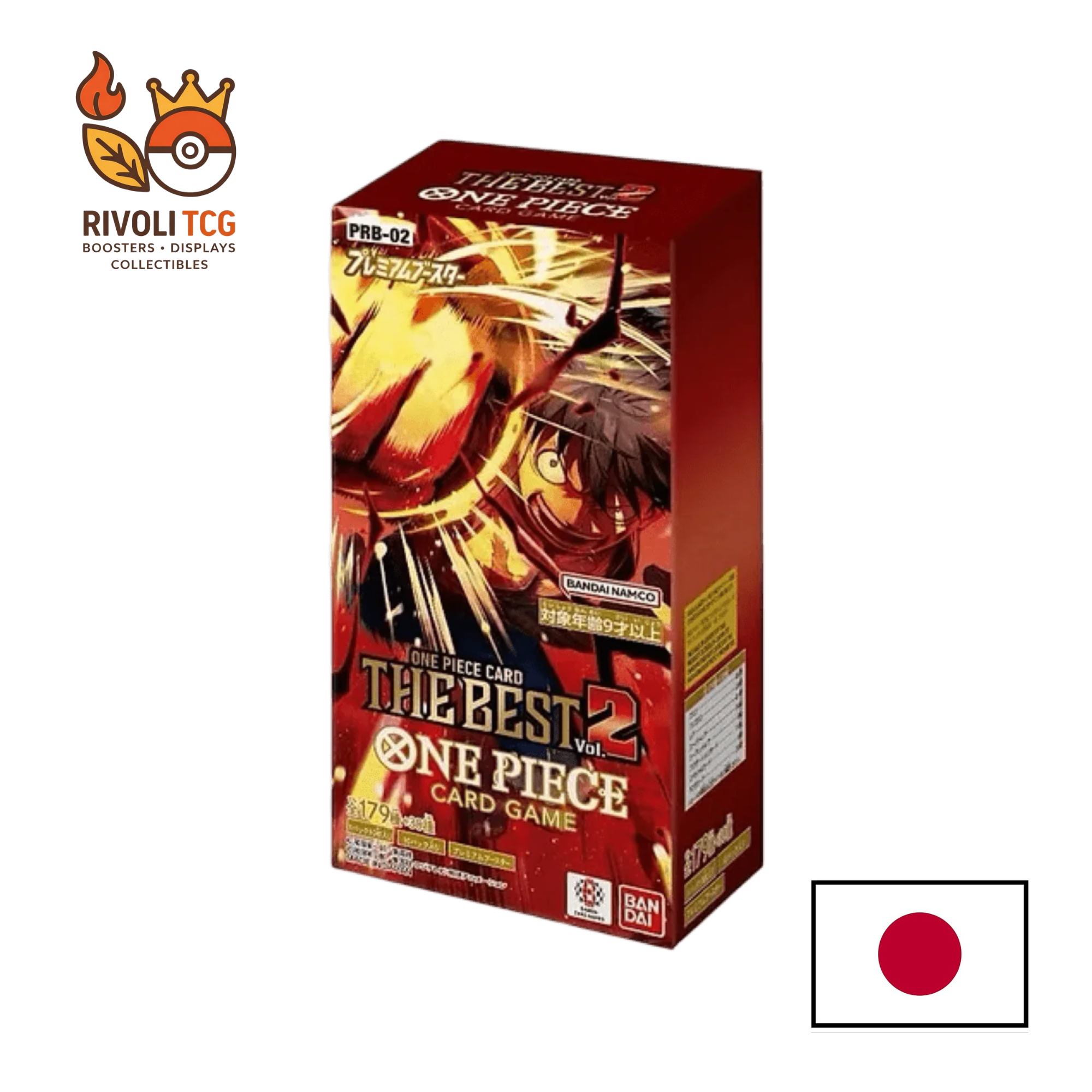 Display One Piece Card Game – The Best Vol.2 (PRB-02) – Version Japonaise – Boîte de 10 Boosters