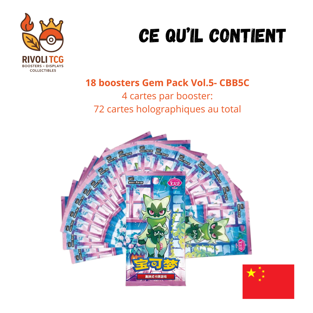 Pokémon TCG Chinois | Gem Pack Vol.5 Display Box (CBB5C) — 18 Boosters
