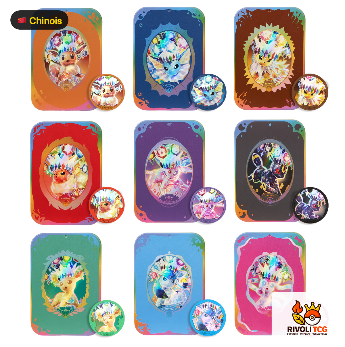 Mini-Tin Évoli & Évolutions — Coffret Accessoires Collector Terastal Grand Gathering (Chinois Simplifié)