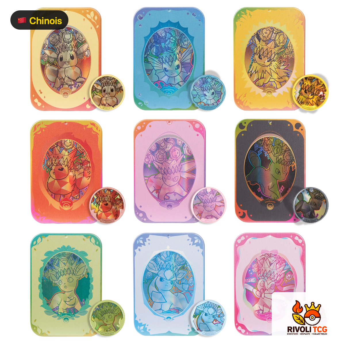 Mini-Tin Évoli & Évolutions — Coffret Accessoires Collector Terastal Grand Gathering (Chinois Simplifié)