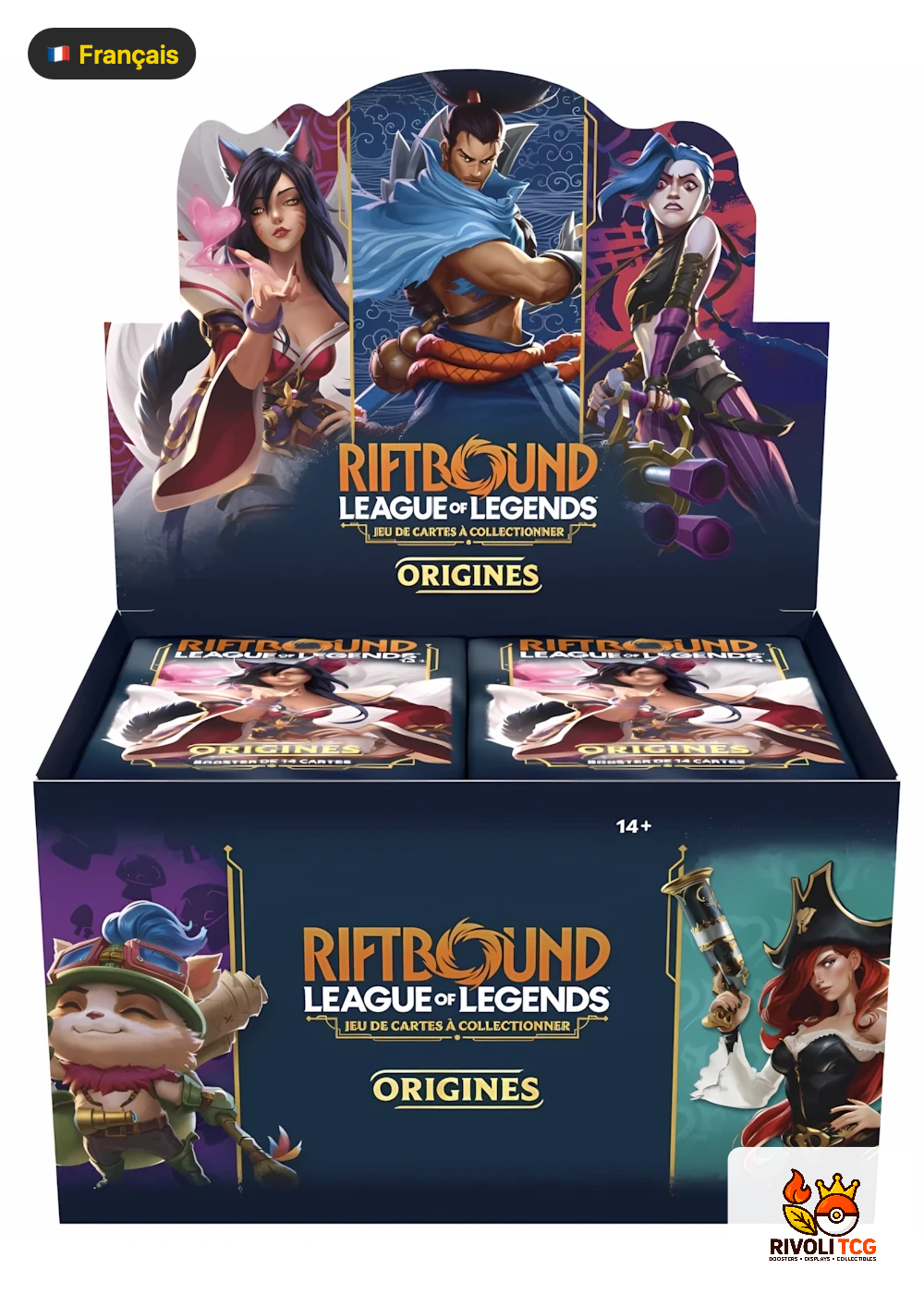 Display Riftbound — Origines (Set 1) | 24 Boosters | Français | Jeu de cartes League of Legends